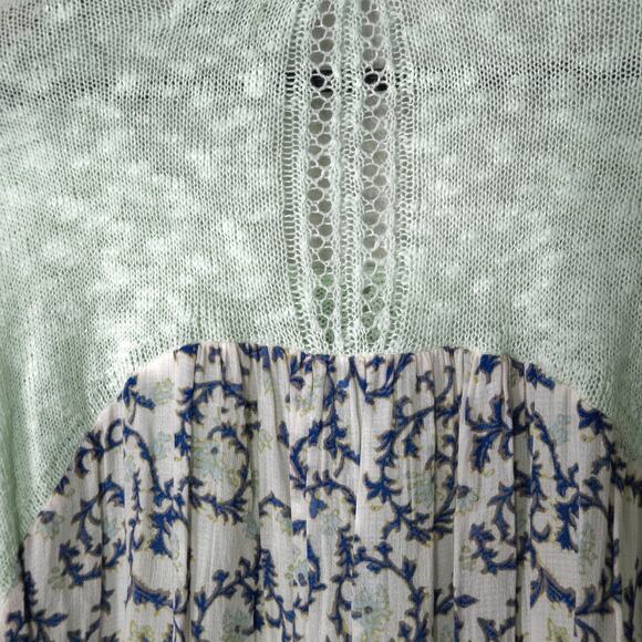 Lucky Brand Mixed Knit Sweater Mint Green Size L Y2K Colorful - Picture 8 of 11